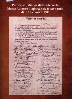 Participanți din localități sibiene la Marea Adunare Națională de la Alba Iulia din 1 Decembrie 1918.